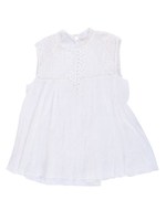 レース切り替えフレアブラウス/オフホワイト