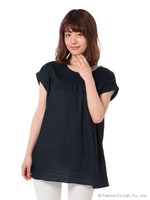 レース切替チュニック/Navy