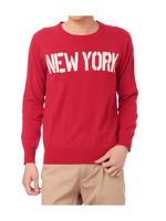 刺しゅうロゴ入りニット/レッド系(063)