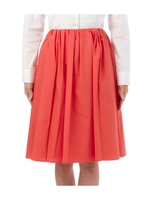 カラータイプライターフレアスカート/オレンジ(067)