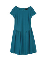 ギャザー切り替えニットワンピース/ベージュ系(050)