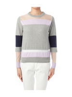 シアーブロックニット/グレー(512)