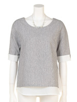 フェイクレイヤードTOPS/グレー