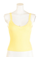 リブニットTOPS/ベージュ