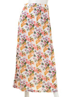 花柄マキシスカート/チェリーピンク