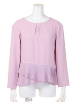 裾プリーツブラウス/ラベンダー