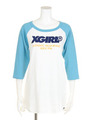 SLANTED LOGO B/B TEE/LtBLUE