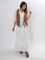 インド綿カラシドビー2wayスカート/オフホワイト