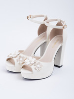 フラワー3Dサンダル/ピンク