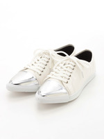 ポインテッドメタリックスニーカー/WHT