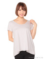 背中V Tシャツ/ライトグレー