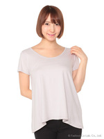 背中V Tシャツ/ライトグレー