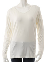 【CEDNIE】Vネックベーシックトップス/ホワイト