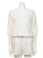 カットワーク刺繍 コンビネゾン/ホワイト