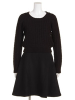 ケーブルニットコンビOP/L/BEG