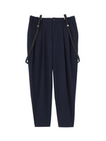 サスペンダー付きテーパードパンツ/ネイビー系(093)