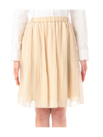 シフォンプリーツスカート/グリーン系(021)