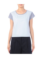 スムースストライププルオーバー/サックス(090)