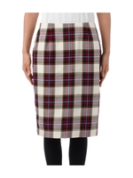 チェック柄タイトスカート/レッド系(263)