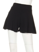 ニットフレアショートパンツ/BLU