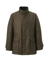 ヘリンボーンスウェードプリント ダウンライナー付きブルゾン/ブラウン系(244)