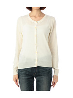 ミックスボタンニットカーディガン/ネイビー系(093)