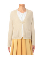 ラメ混ニットカーディガン/ベージュ系(051)