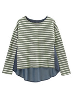 切替スウェットボーダーTOPS/カーキ