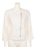 コットンライダースジャケット/ホワイト