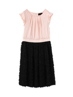 シルクサテン切り替えドッキングワンピース/ベビーピンク(071)