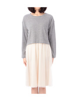 チュールドッキングワンピース/ライトベージュ(051)