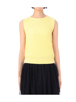 ニットベスト/レモンイエロー(031)