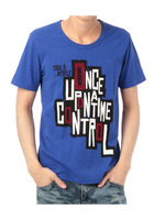 フロッキープリントTシャツ/ネイビー系(092)