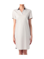 ポイントカラー開襟ワンピース/グレー系(012)