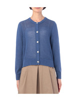 編み地切り替えニットカーディガン/カーキ(027)