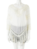 【Edit Sheen】フリンジチュニック/ホワイト