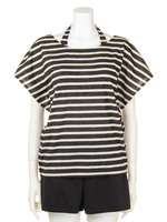 【NATURAL BEAUTY】エアリーボーダー４点セット/ブラック