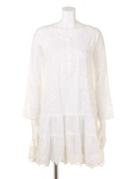 【juliet dunn】COTTON　LONGSLEEVE　BEACH　DRESS/ホワイト