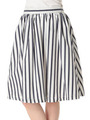 ストライプギャザースカート/Sax