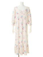 ストライプチェリーマキシドレス/PNK