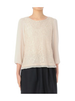 レース切り替えプルオーバー/ベージュ系(051)