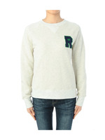 「R」ワッペン付き裏毛トレーナー/グレー(012)