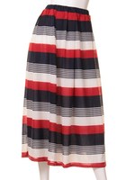 天竺マルチボーダープリント/イエロー