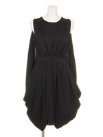 【LADY】Ladyドレープマントワンピース/ブラック