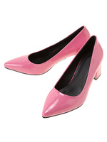 エナメルラメパンプス/ピンク