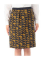 ジオメトリック柄ミディ丈スカート/イエロー系(133)