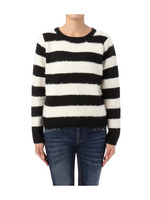 フェザーボーダープルオーバーニット/ネイビー(393)