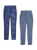 リバークレヨンストライプパンツ/ブルー系(693)