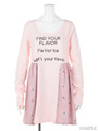 Iscream long sleeve dress/PINK
