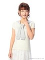 【Tralala】肩かけ風Tシャツ/イエロー